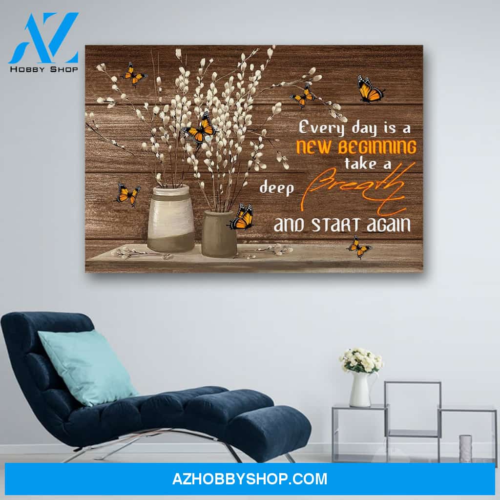 Jesus - Every Day Is A New Beginning Canvas Print Wall Art - Matte Canvas