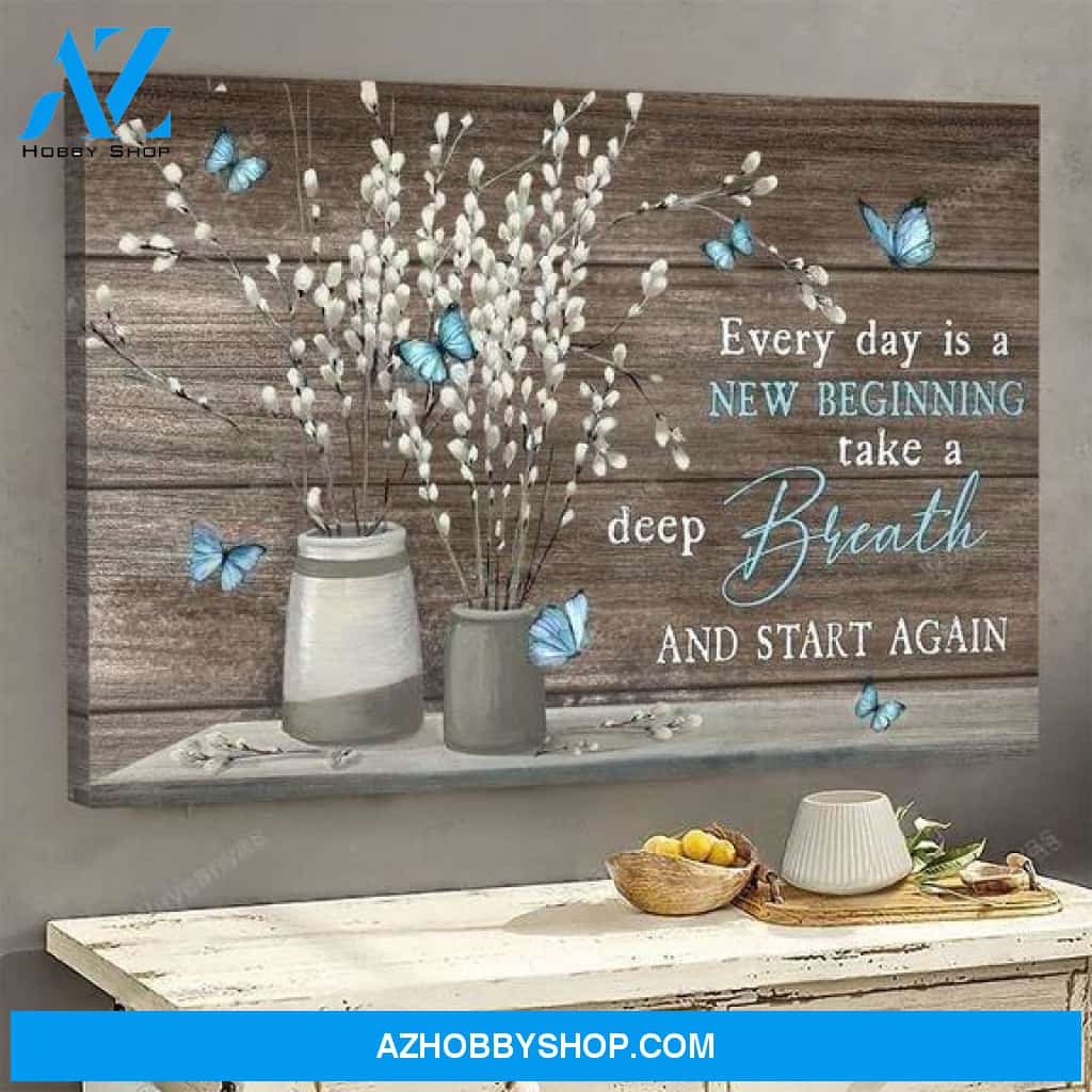 Jesus - Every day is a new beginning Jesus Landscape Canvas Prints - Wall Art