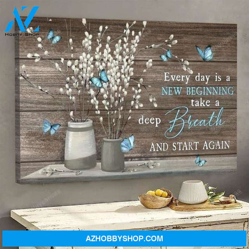 Jesus - Every day is a new beginning Jesus Landscape Canvas Prints - Wall Art