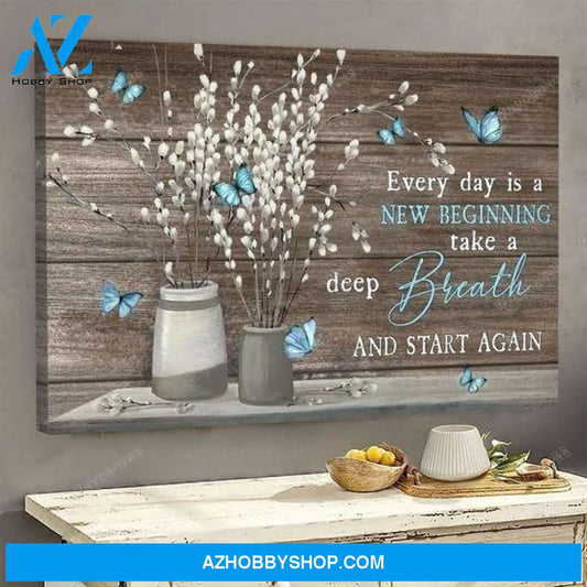 Jesus - Every day is a new beginning Jesus Landscape Canvas Prints - Wall Art