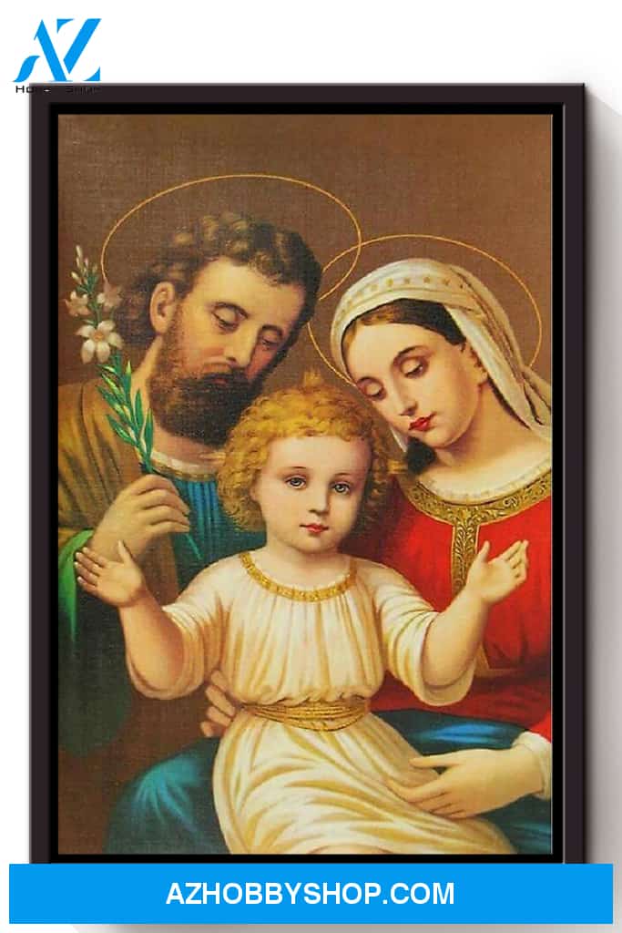 Jesus Family Christian Wall Art Gift For Christmas Canvas And Poster, Wall Decor Visual Art