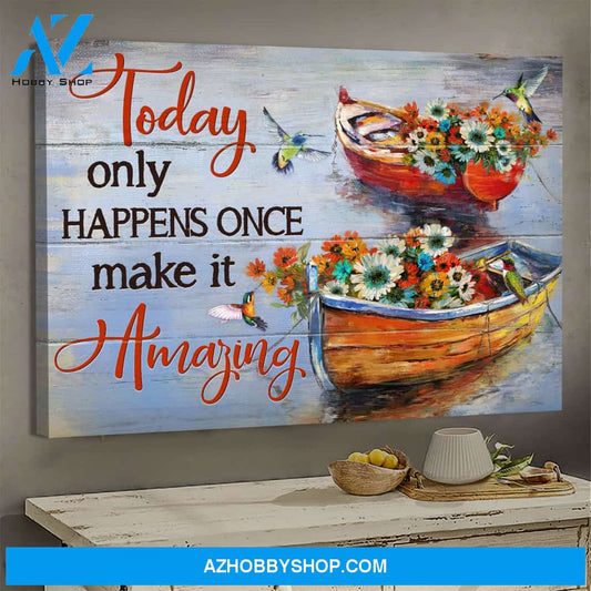 Jesus - Flower boats - Today only happens once - Landscape Canvas Prints, Wall Art