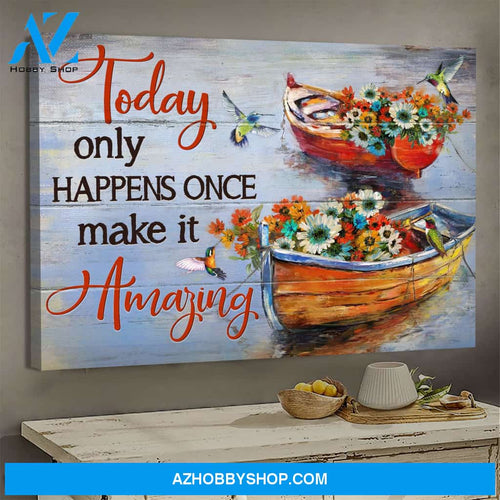 Jesus - Flower boats - Today only happens once - Landscape Canvas Prints, Wall Art