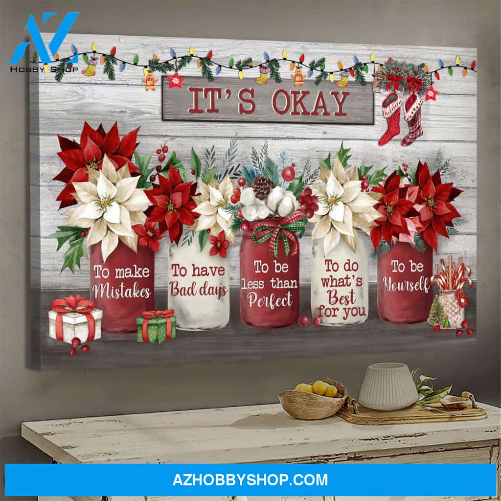 Jesus - Flower jar - It's okay - Landscape Canvas Prints, Wall Art