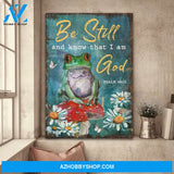 Jesus - Frog - Be still and know that I am God - Portrait Canvas Prints, Wall Art