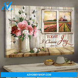Jesus - Garden Rose - Today I choose joy - Landscape Canvas Prints, Wall Art