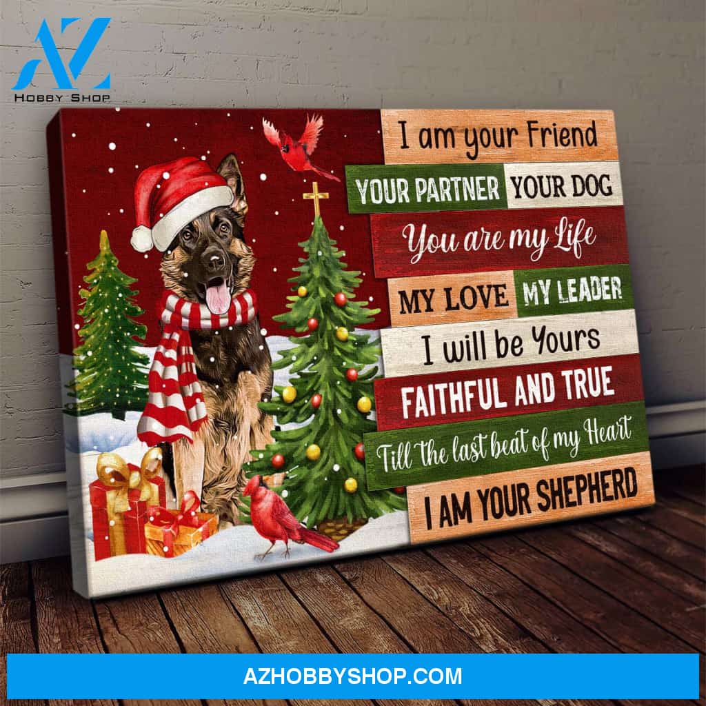 Jesus - German Shepherd - I am your shepherd - Landscape Canvas Prints, Wall Art