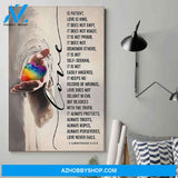 Jesus, God Hand Reaching Out, Lgbt Love Is Patient Love Is Kind Canvas, Christian Canvas, Lgbt Canvas And Poster, Wall Decor Visual Art