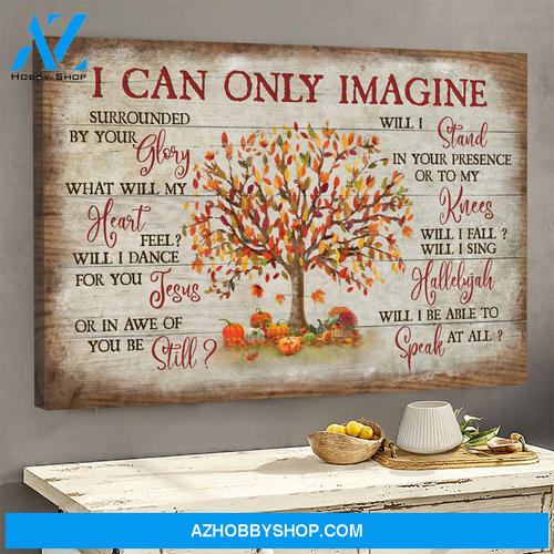 Jesus God Horizontal Canvas Wall Art - God Wall Art - Jesus - Fall Tree - I Can Only Imagine