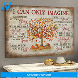 Jesus God Horizontal Canvas Wall Art - God Wall Art - Jesus - Fall Tree - I Can Only Imagine