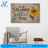 Jesus God Horizontal Canvas Wall Art - God Wall Art - In The Morning When I Rise Give Me Jesus