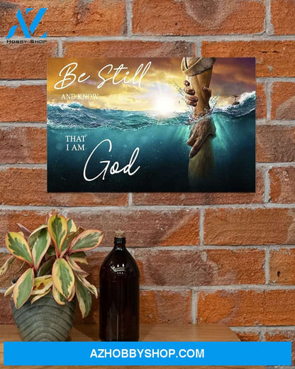 Jesus God Landscape Canvas Wall Art - God Wall Art - Be Still And Know That I Am God