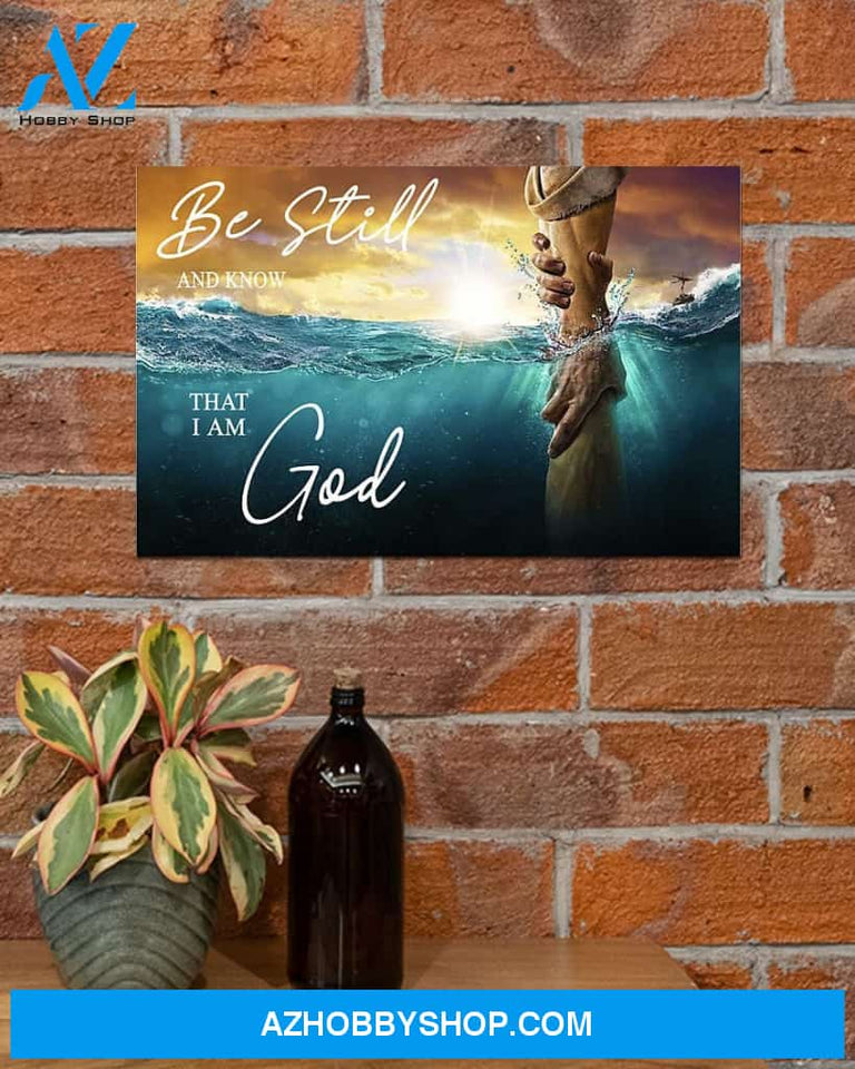 Jesus God Landscape Canvas Wall Art - God Wall Art - Be Still And Know That I Am God