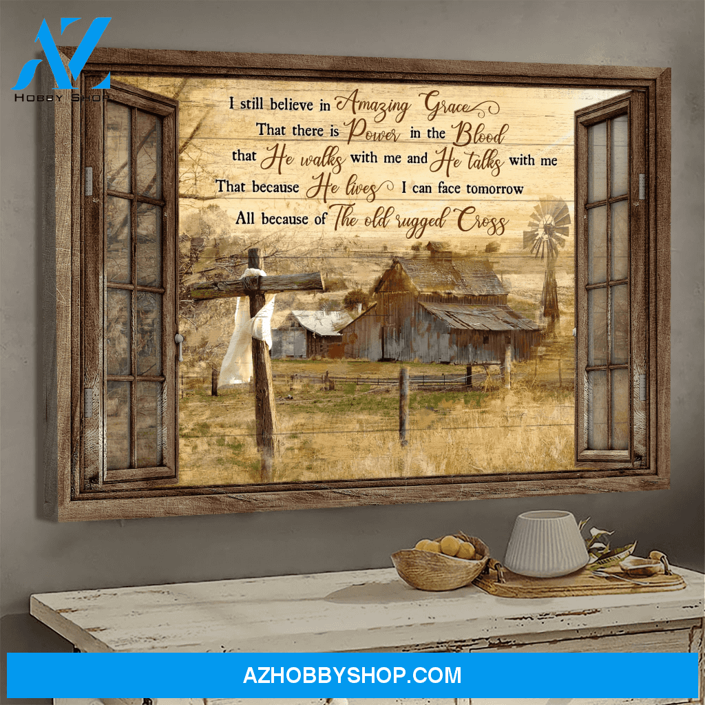 Jesus God Landscape Canvas Wall Art - God Wall Art - I Still Believe In Amazing Grace