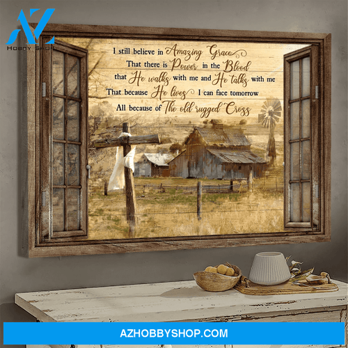 Jesus God Landscape Canvas Wall Art - God Wall Art - I Still Believe In Amazing Grace