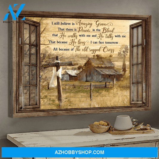 Jesus God Landscape Canvas Wall Art - God Wall Art - I Still Believe In Amazing Grace
