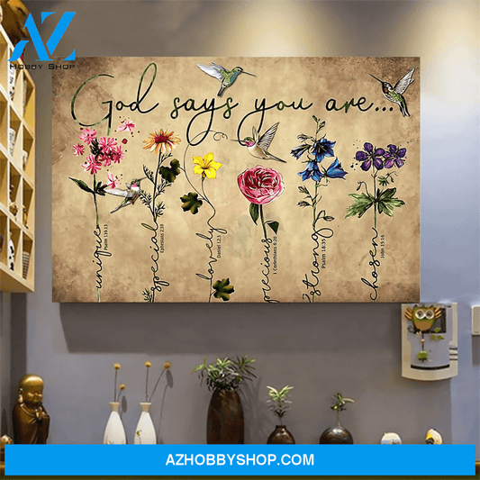 Jesus God Landscape Canvas Wall Art - God Wall Art - God Says You Are