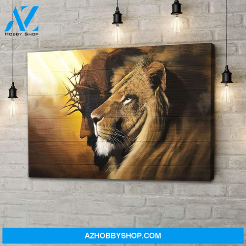 Jesus God Landscape Canvas Wall Art - God Wall Art - The Lion Of Judah