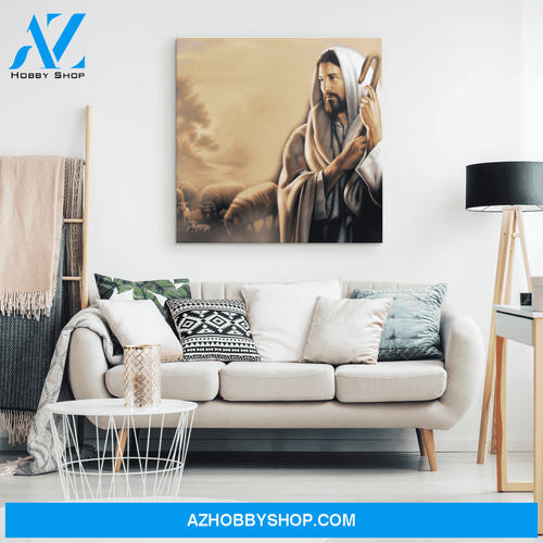 Jesus Good Shepherd Print, Catholic Art, Christian Painting, Religious Gift