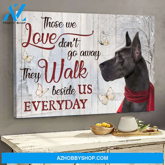 Jesus - Great Dane - Those we love don't go away - Landscape Canvas Prints, Wall Art
