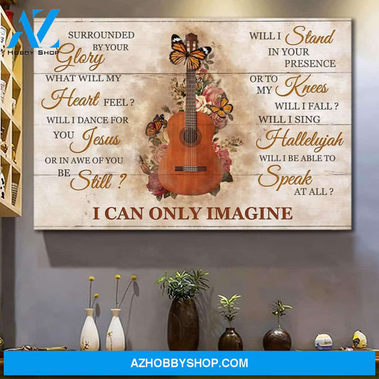 Jesus - Guitar - I can only imagine - Landscape Canvas Prints, Wall Art