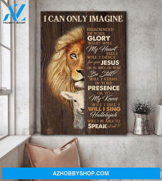 Jesus - Half lion and half lamb - I can only imagine - Portrait Canvas Prints, Wall Art