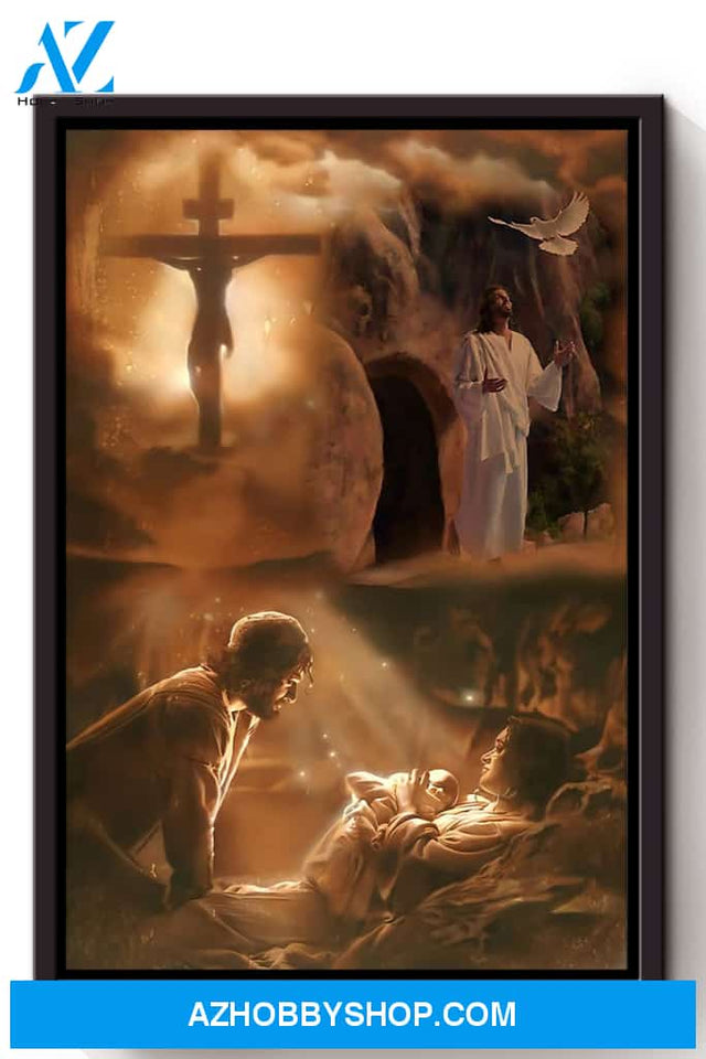 Jesus He Loves You Christian Wall Art Gift For Christmas Canvas And Poster, Wall Decor Visual Art