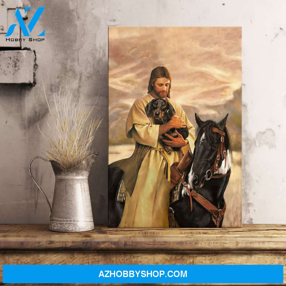 Jesus Holding Dachshund Canvas ( No Frame) - CC0921TA
