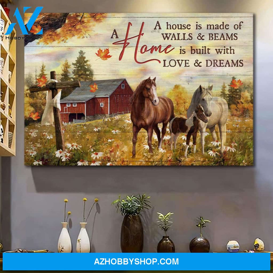 Jesus - Horse farm - A home is built with love and dreams - Landscape Canvas Prints, Wall Art