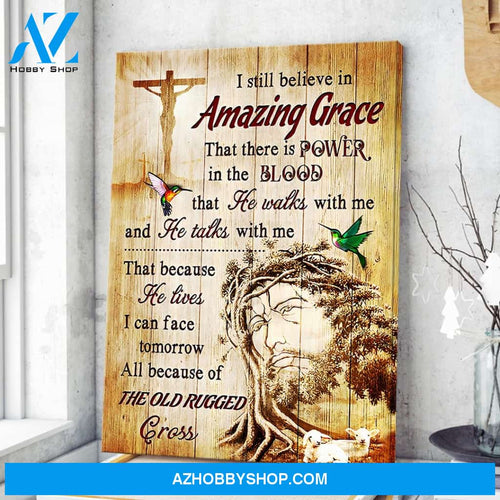 Jesus I Still Believe in Amazing Grace Hummningbird Matte Canvas