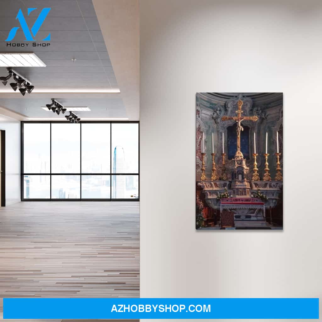 Jesus in the Church Canvas Art