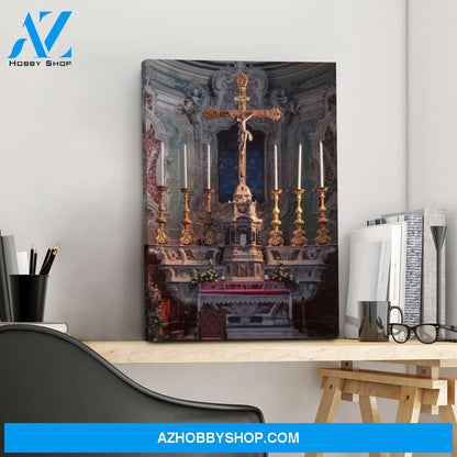 Jesus in the Church Canvas Art