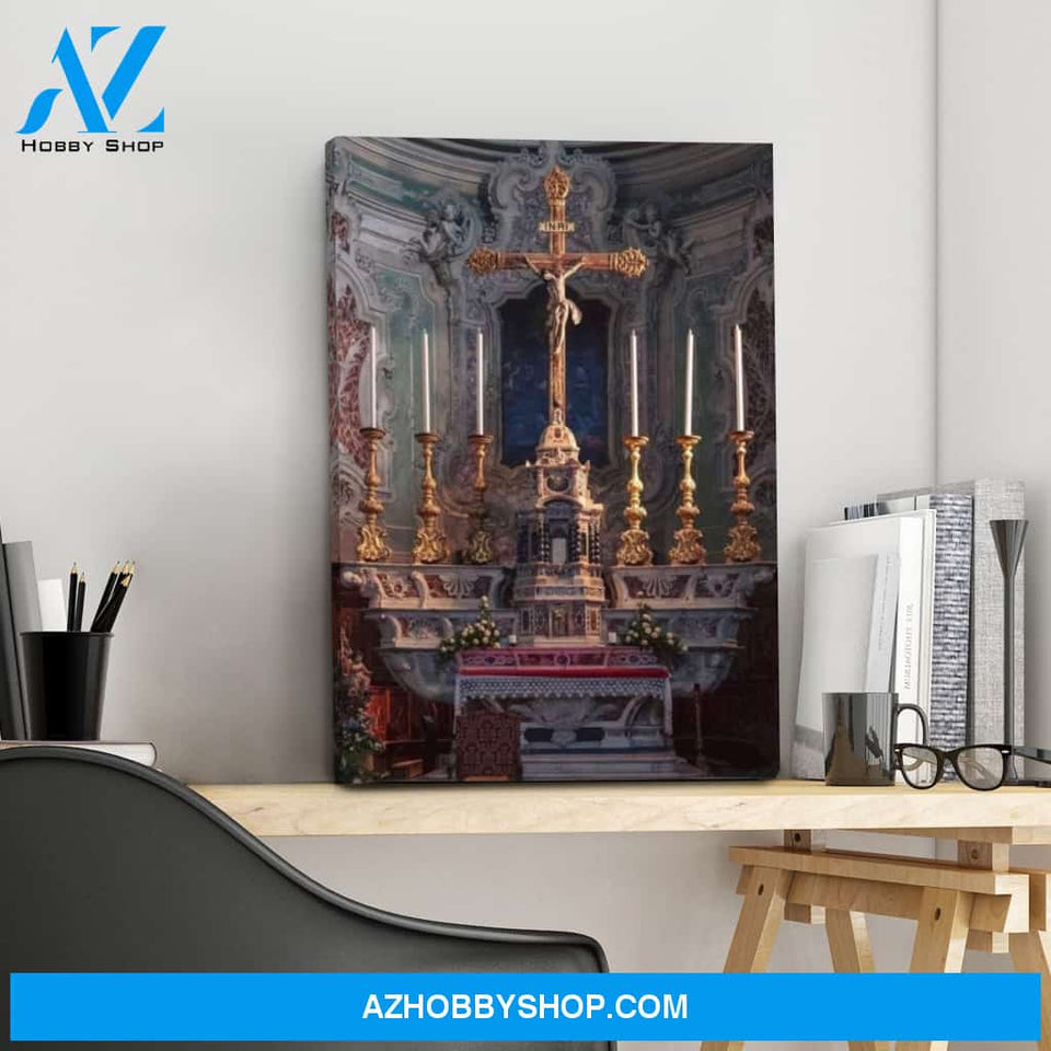 Jesus in the Church Canvas Art