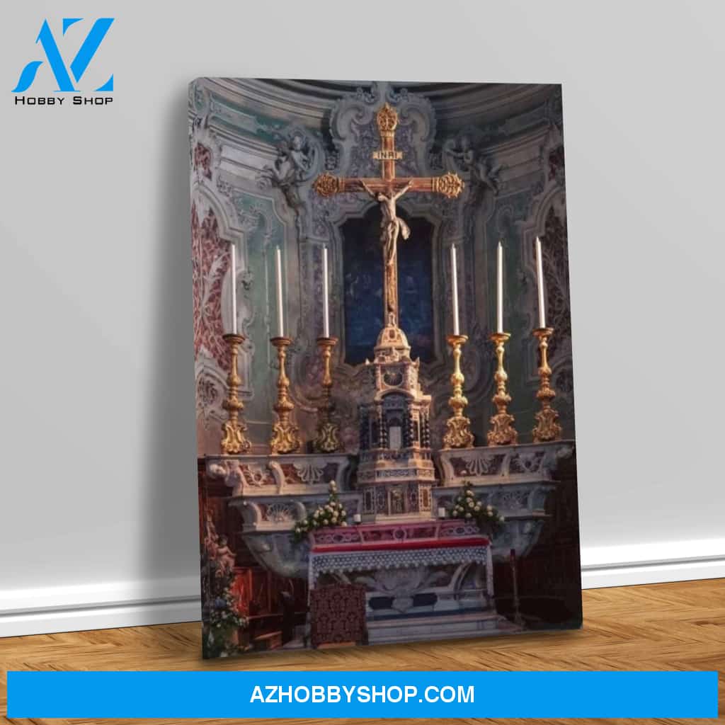 Jesus in the Church Canvas Art