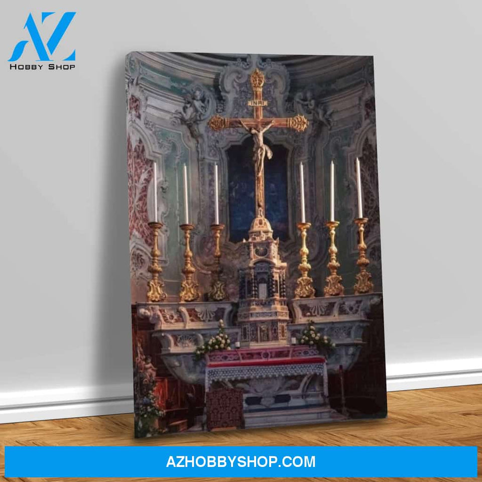 Jesus in the Church Canvas Art