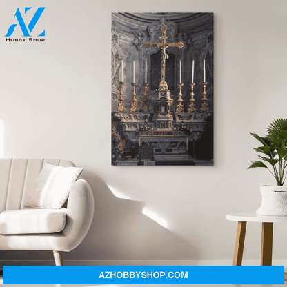 Jesus in the Church Canvas Art