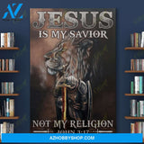 Jesus Is My Savior Not My Religion Easter Canvas And Poster, Wall Decor Visual Art, Wall Poster, My Poster Wall