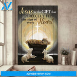 Jesus is the gift that fits perfectly in every heart Portrait Canvas Prints, Wall Art