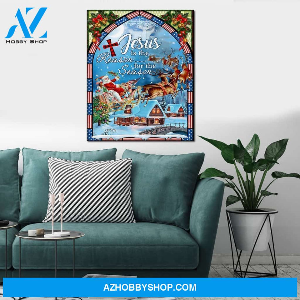 Personalized Canvas Jesus Is The Reason For The Christmas Season Wall Art For Christmas Gift Canvas Wall Art