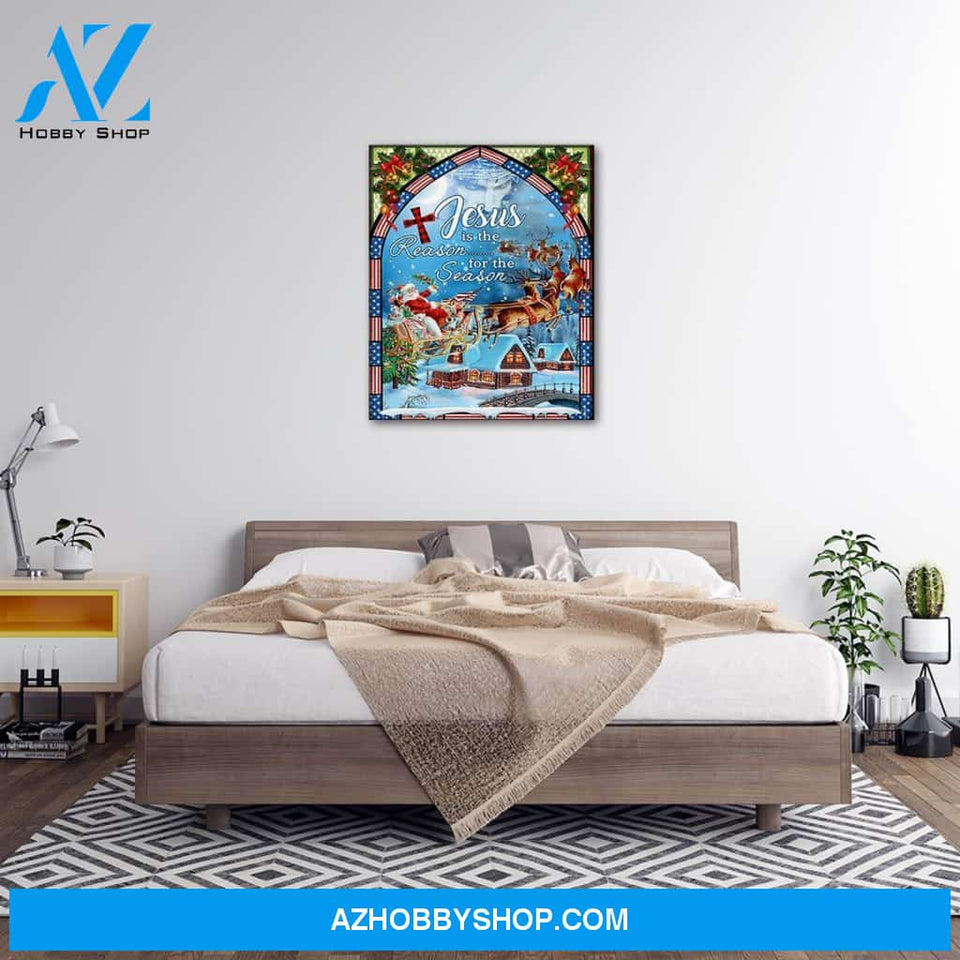 Personalized Canvas Jesus Is The Reason For The Christmas Season Wall Art For Christmas Gift Canvas Wall Art