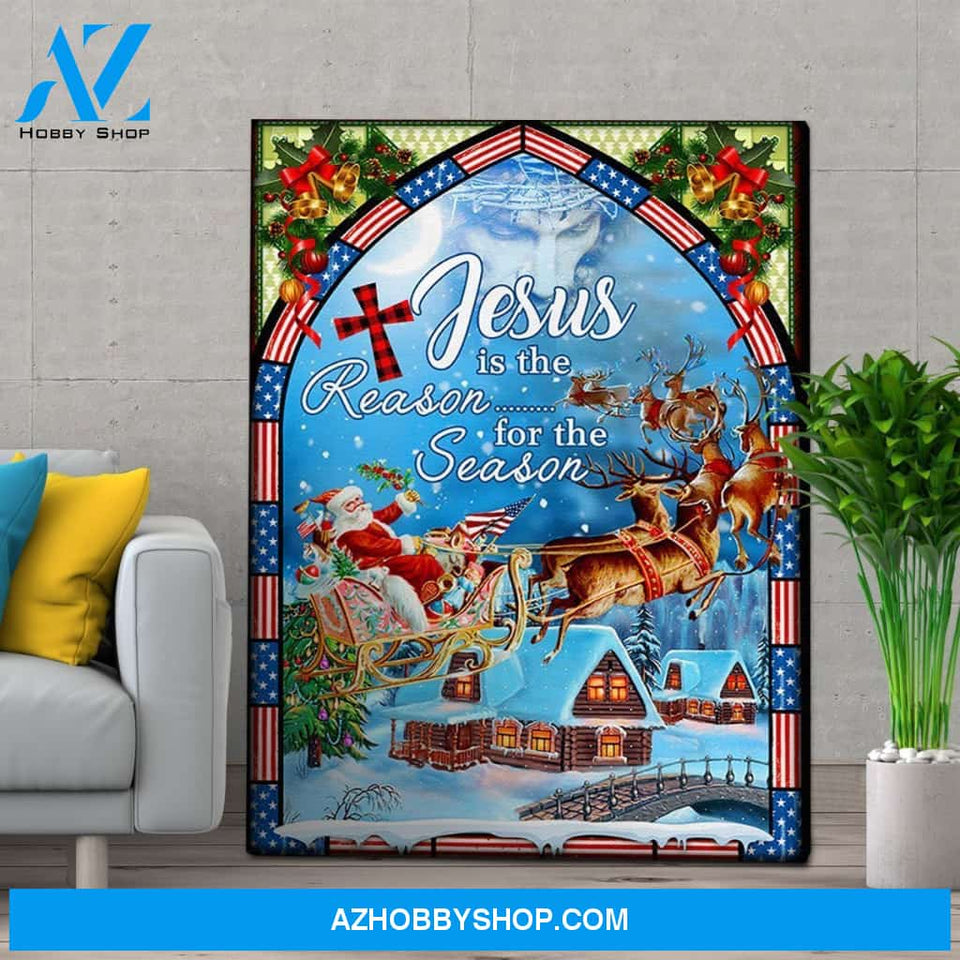 Personalized Canvas Jesus Is The Reason For The Christmas Season Wall Art For Christmas Gift Canvas Wall Art
