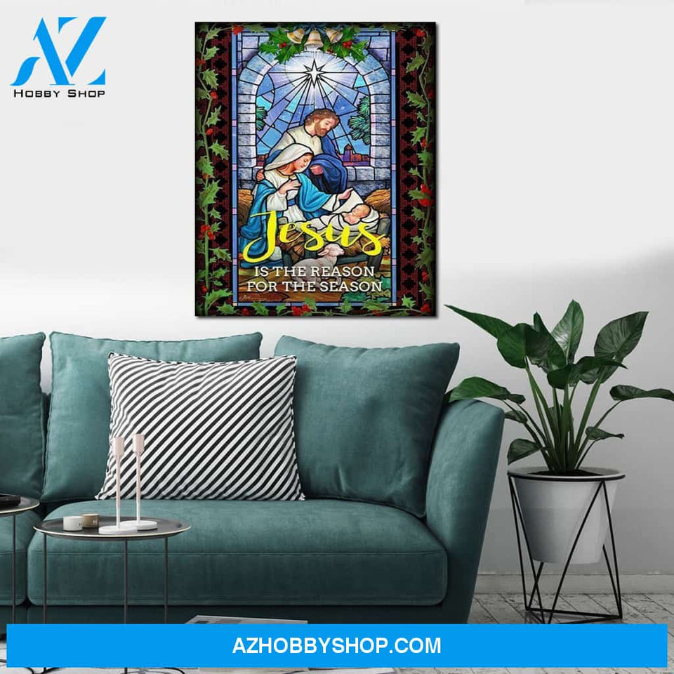 Personalized Canvas Jesus Is The Reason For The Season 2 Wall Art For Christmas Gift Canvas Wall Art