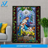 Personalized Canvas Jesus Is The Reason For The Season 2 Wall Art For Christmas Gift Canvas Wall Art