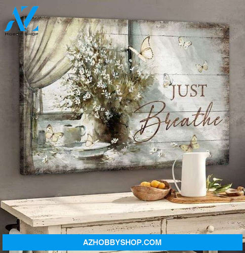 Jesus - Just breathe 2 Jesus Landscape Canvas Print - Wall Art (1)
