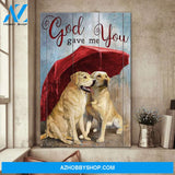 Jesus - Labradors under the rain - God gave me you - Portrait Canvas Prints, Wall Art