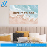 Jesus Landscape Canvas Wall Art - Bible Canvas Wall Art - Give It To God And Go To Sleep