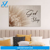 Jesus Landscape Canvas Wall Art - God Wall Art - Give It To God And Go To Sleep