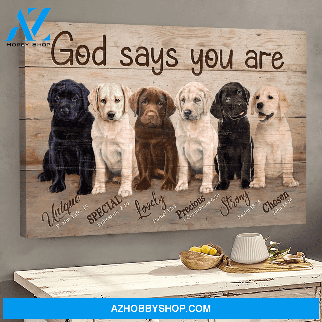 Jesus Landscape Canvas Wall Art - God Wall Art Labrador - God Says You Are