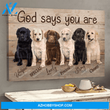 Jesus Landscape Canvas Wall Art - God Wall Art Labrador - God Says You Are