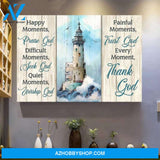 Jesus lighthouse - Every moment, Thank God, Jesus Canvas